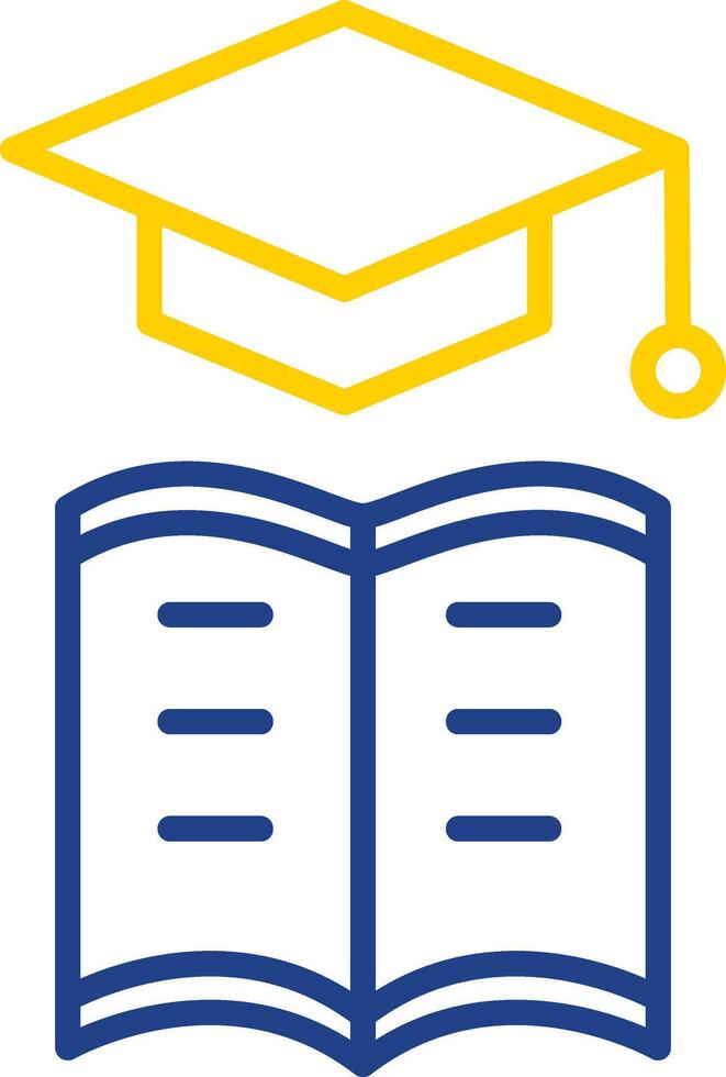 Learning Management Line Two Colour Icon Design vector