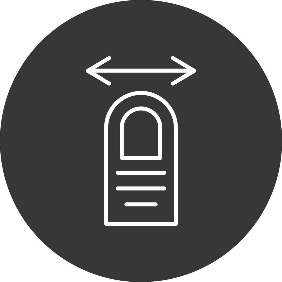 Tap Drag Line Inverted Icon Design vector