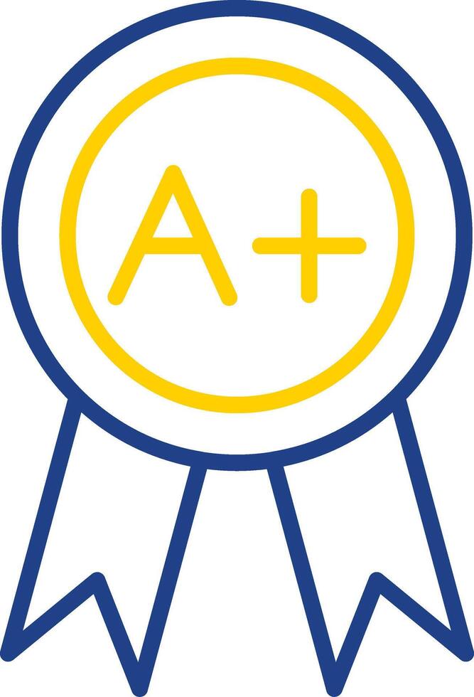 School Grade Line Two Colour Icon Design vector