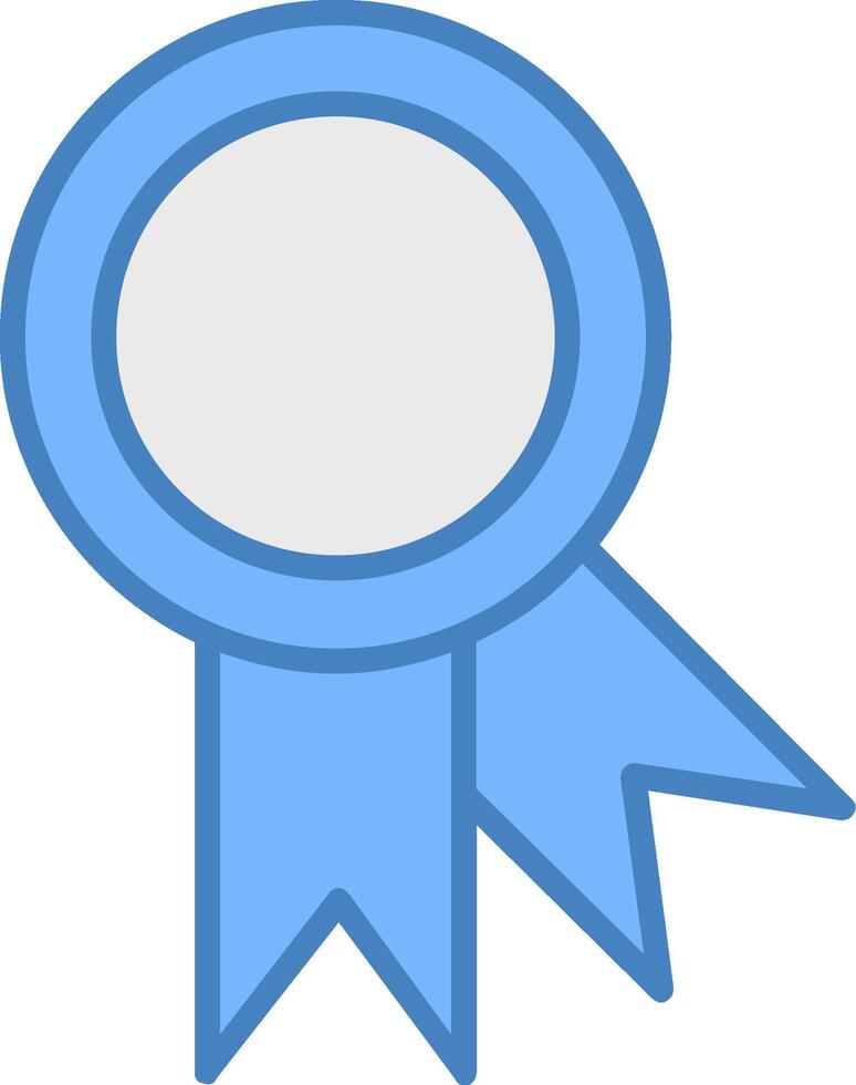 Ribbon Line Filled Blue Icon vector