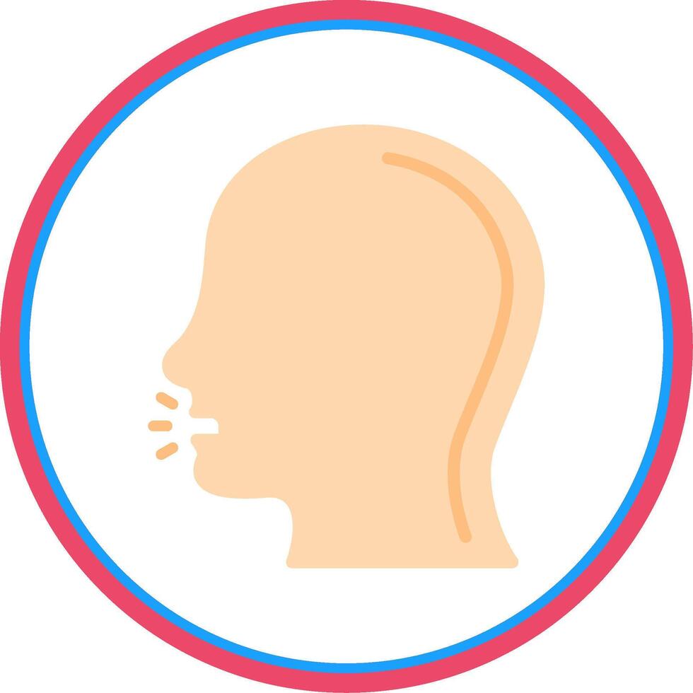 Talk Flat Circle Icon vector