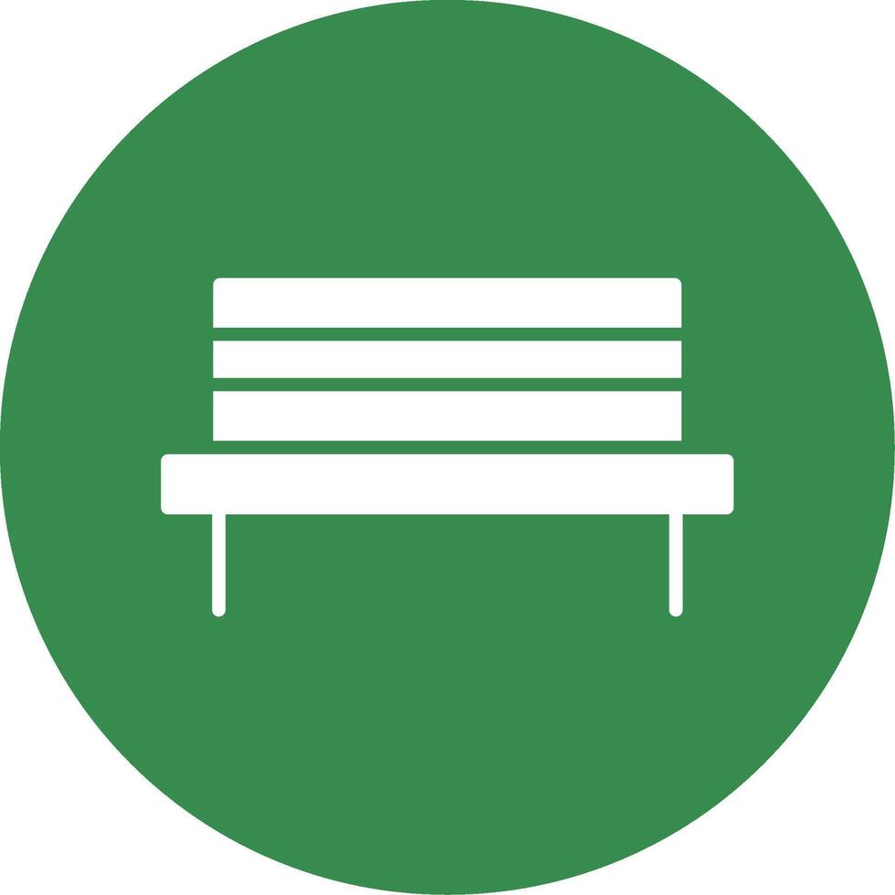 Bench Multi Color Circle Icon vector