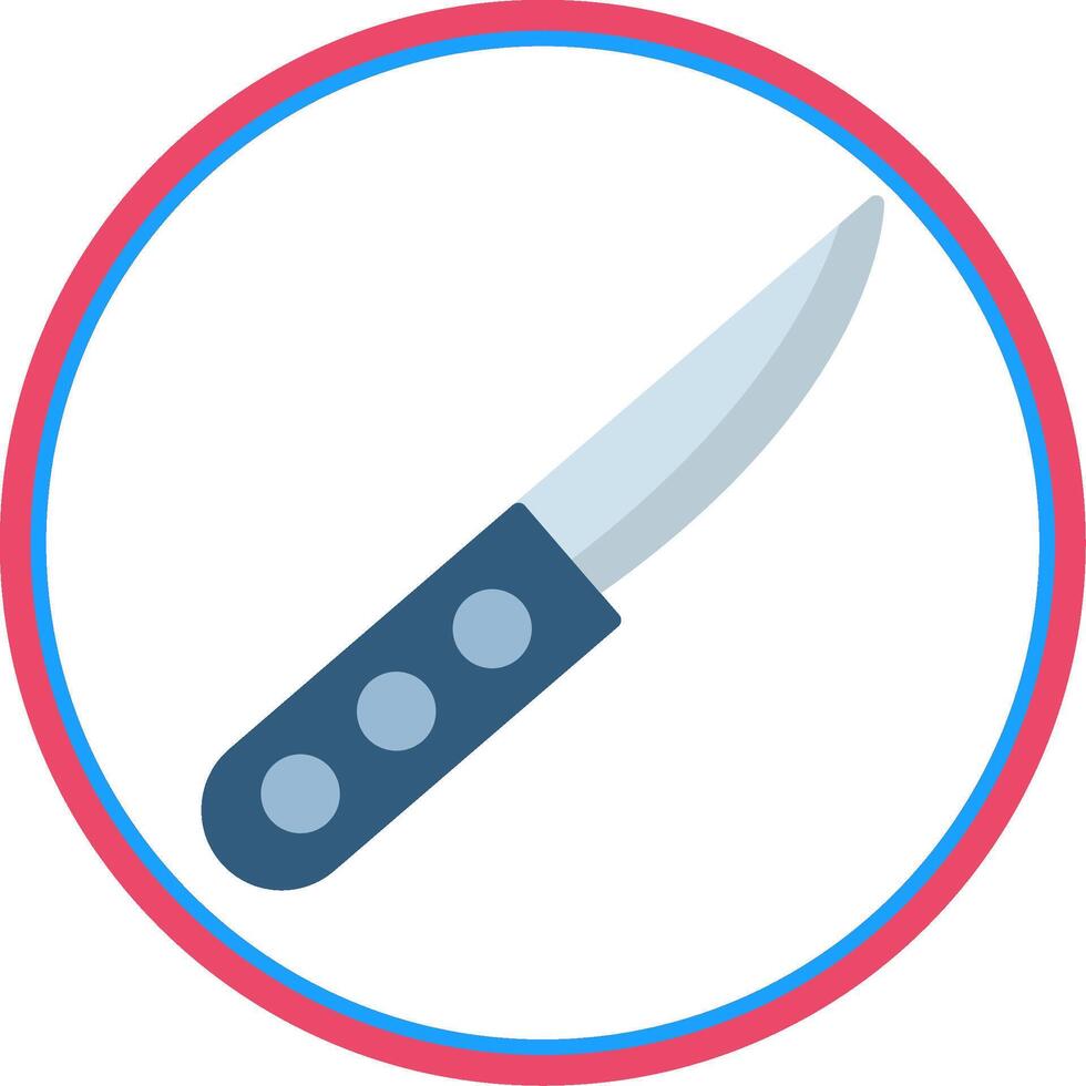 Knife Flat Circle Icon vector