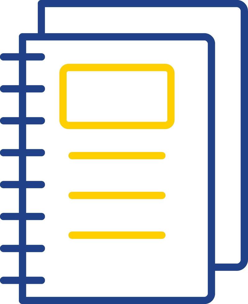 Notebook Line Two Colour Icon Design vector