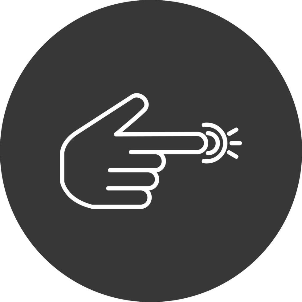 Pointing Right Line Inverted Icon Design vector