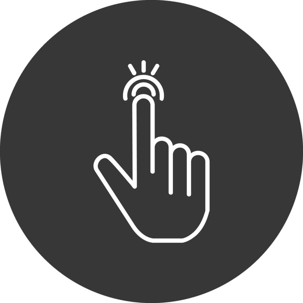 Tap Line Inverted Icon Design vector