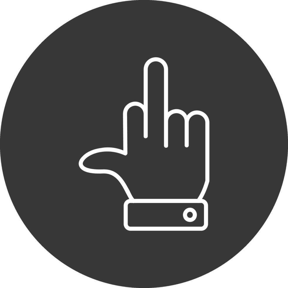 Middle Finger Line Inverted Icon Design vector
