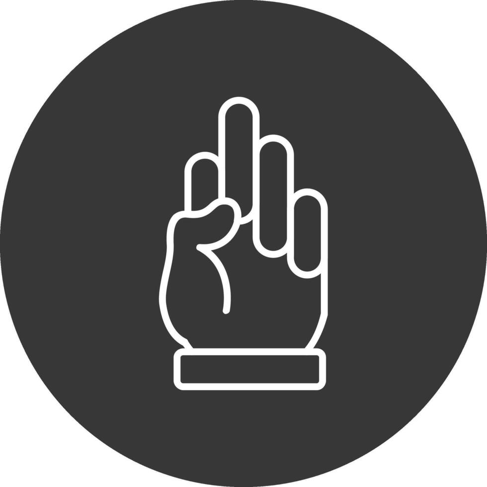 Fingers Line Inverted Icon Design vector