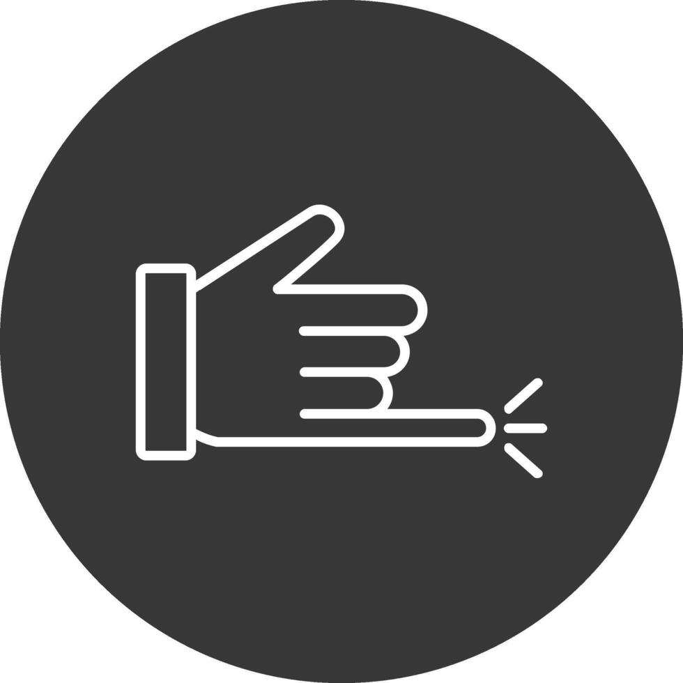hand Call Line Inverted Icon Design vector