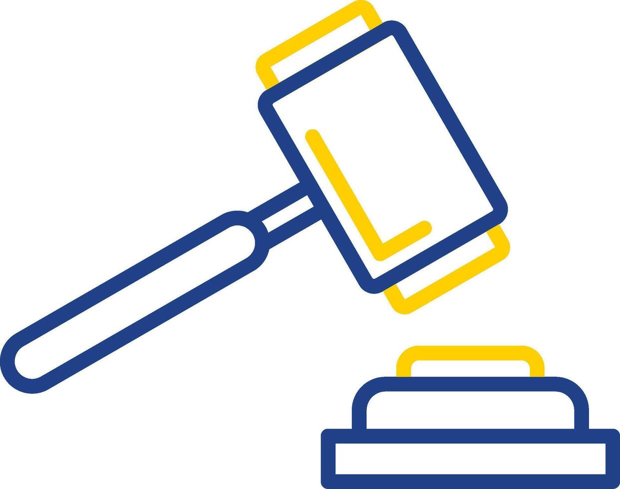 Auction Line Two Colour Icon Design vector