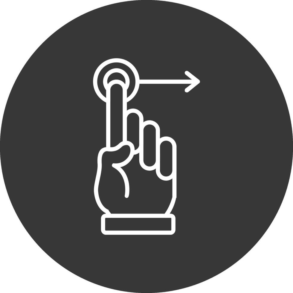 Hand Drag Line Inverted Icon Design vector