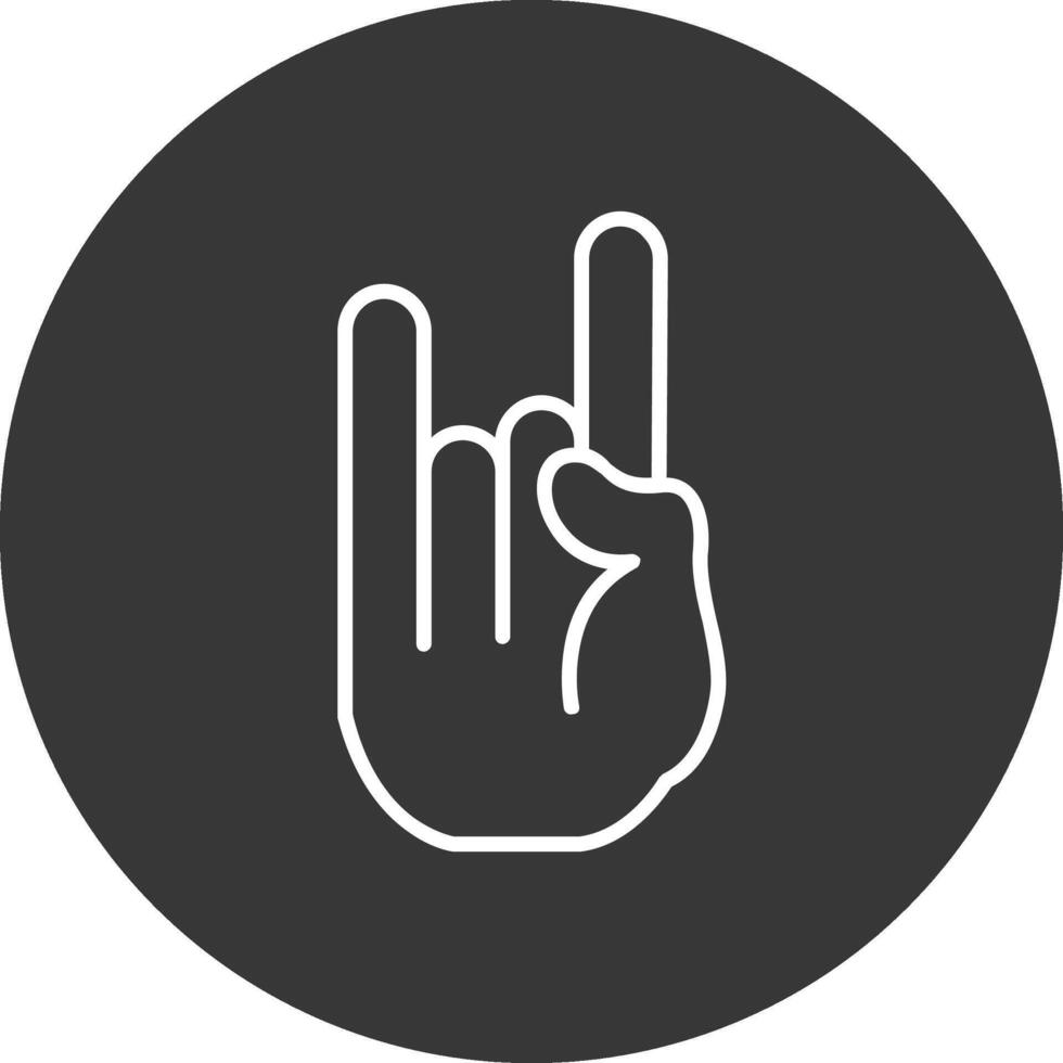 Rock And Roll Line Inverted Icon Design vector