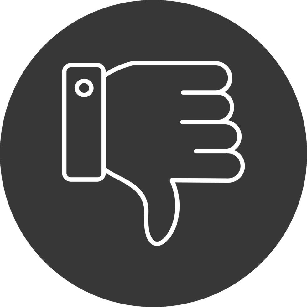 Dislike Line Inverted Icon Design vector