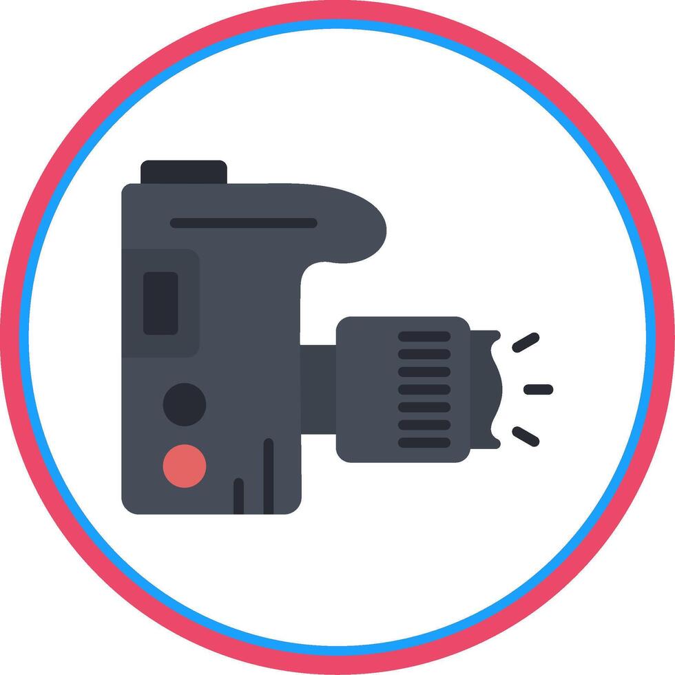 Photo Flat Circle Icon vector