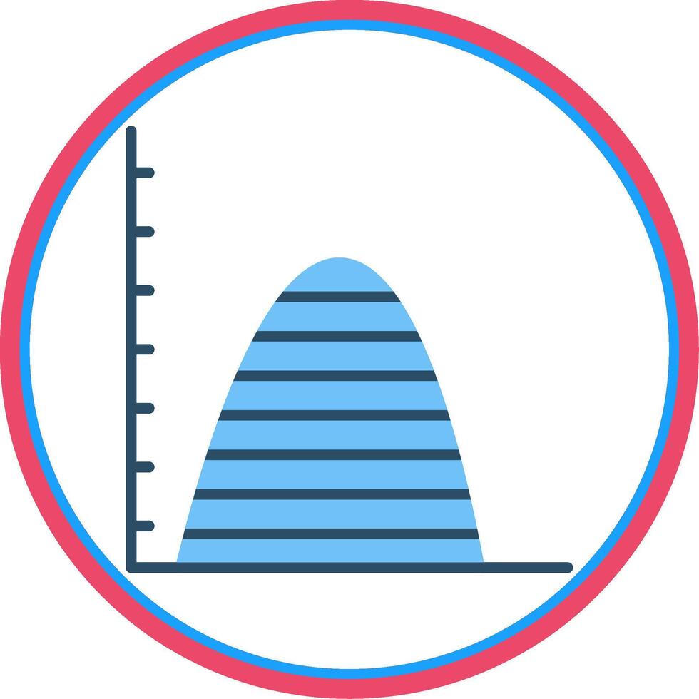 Levels Flat Circle Icon vector