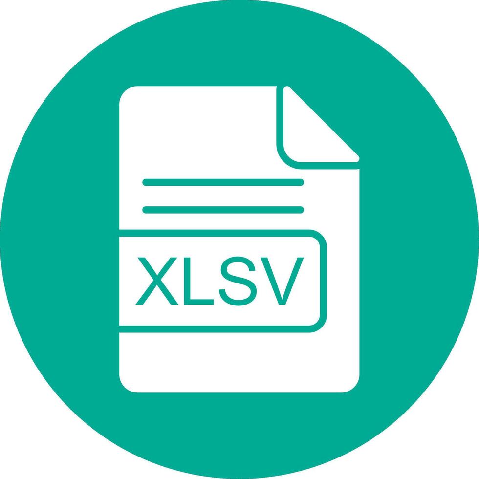 xlsv archivo formato multi color circulo icono vector