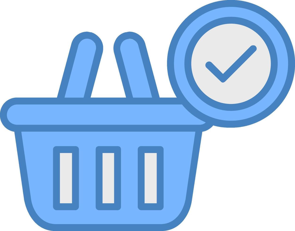 Basket Line Filled Blue Icon vector