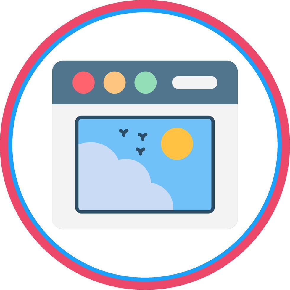 Portfolio Flat Circle Icon vector