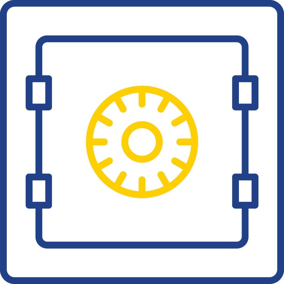 Safe Line Two Colour Icon Design vector