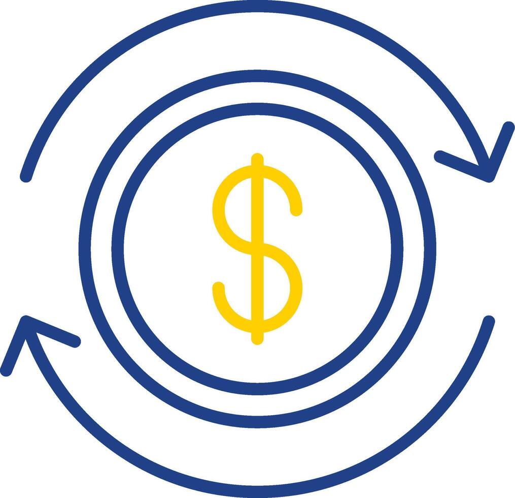 Business Continuity Line Two Colour Icon Design vector
