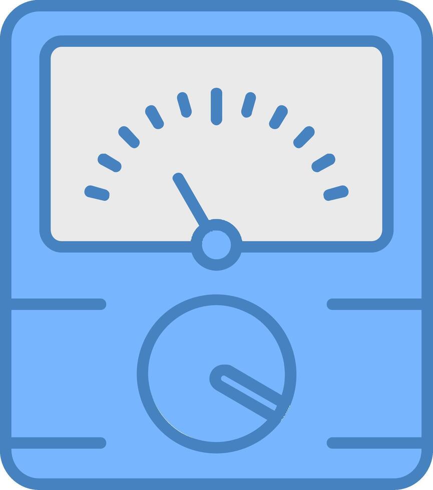 Dial Line Filled Blue Icon vector