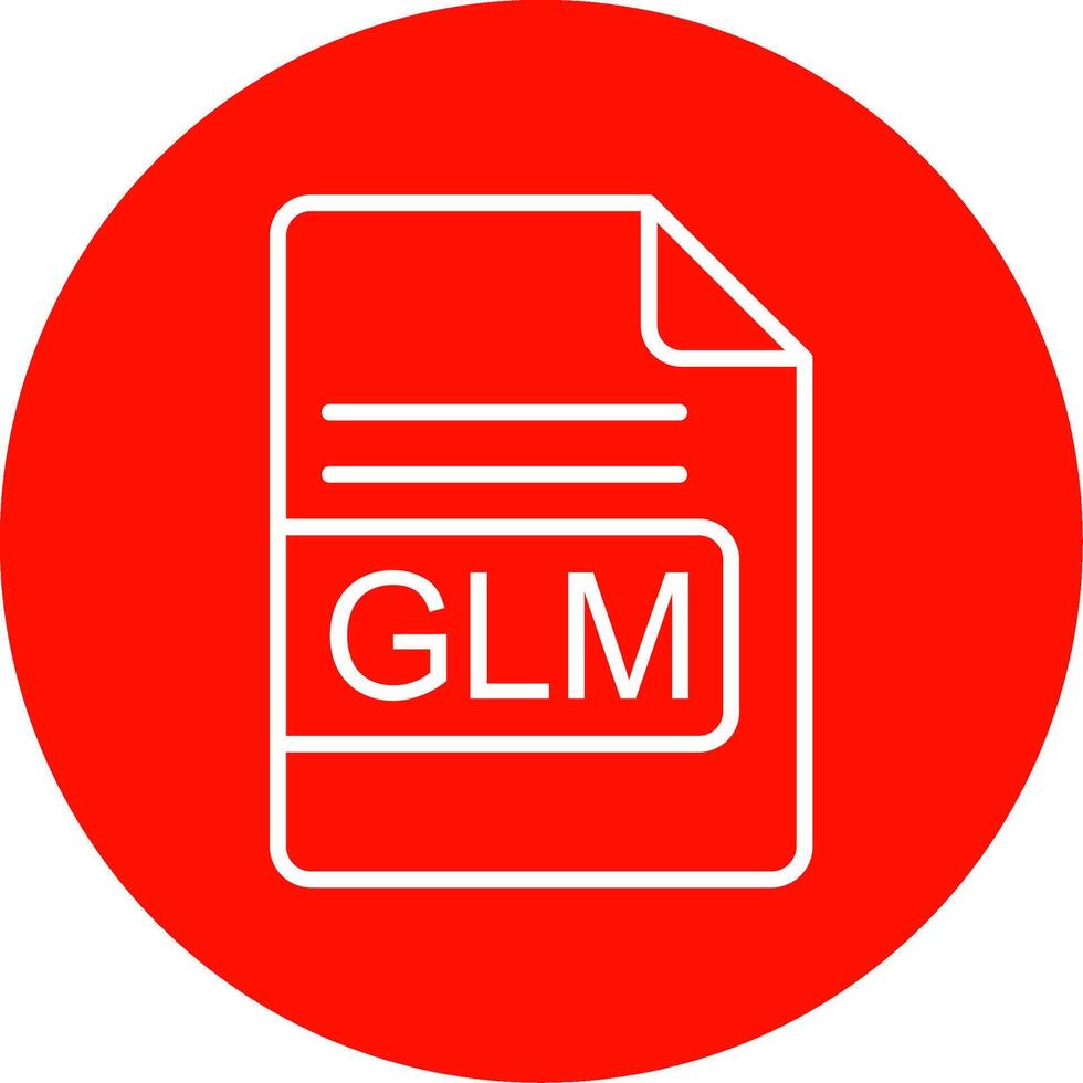 glm archivo formato multi color circulo icono vector
