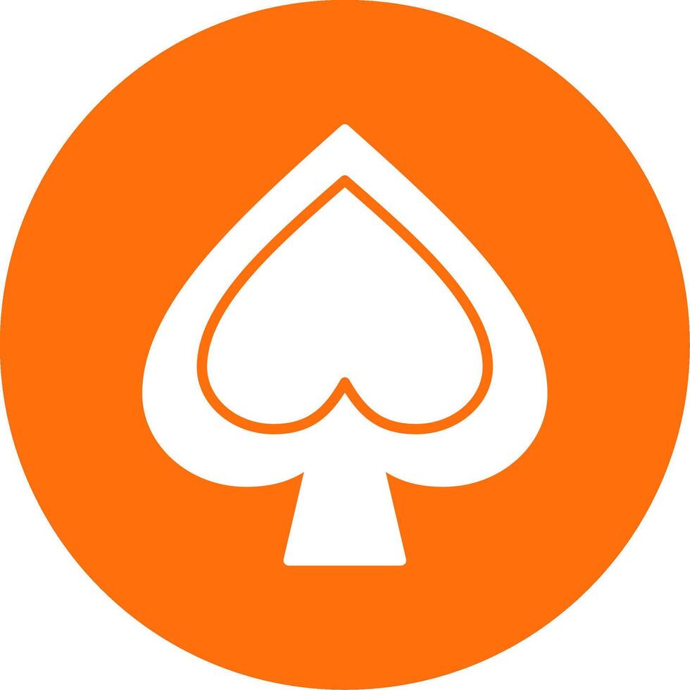 Spade Multi Color Circle Icon vector