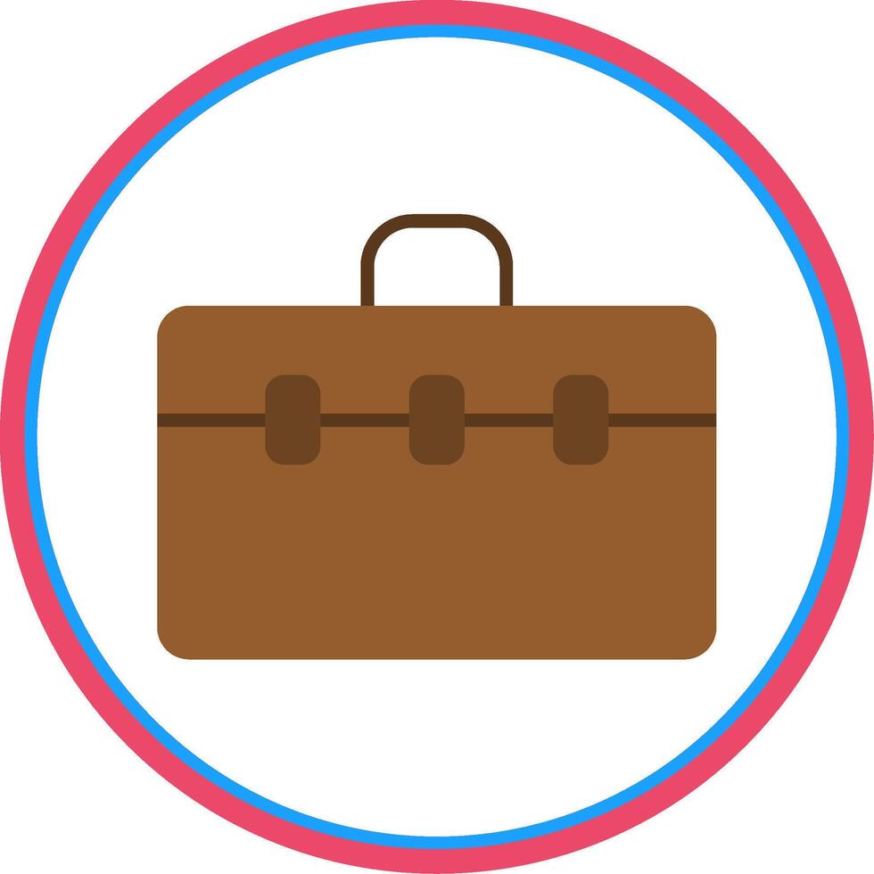 Suitcase Flat Circle Icon vector