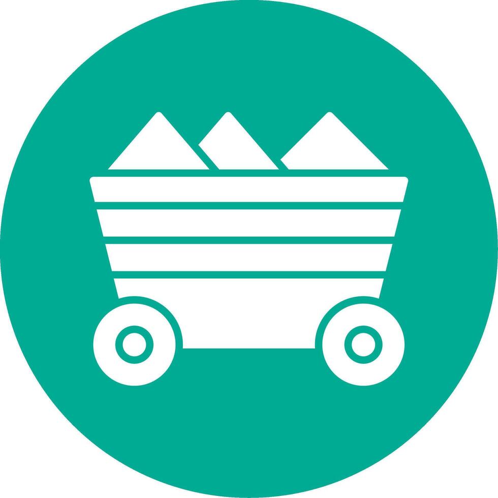 Mining Cart Multi Color Circle Icon vector