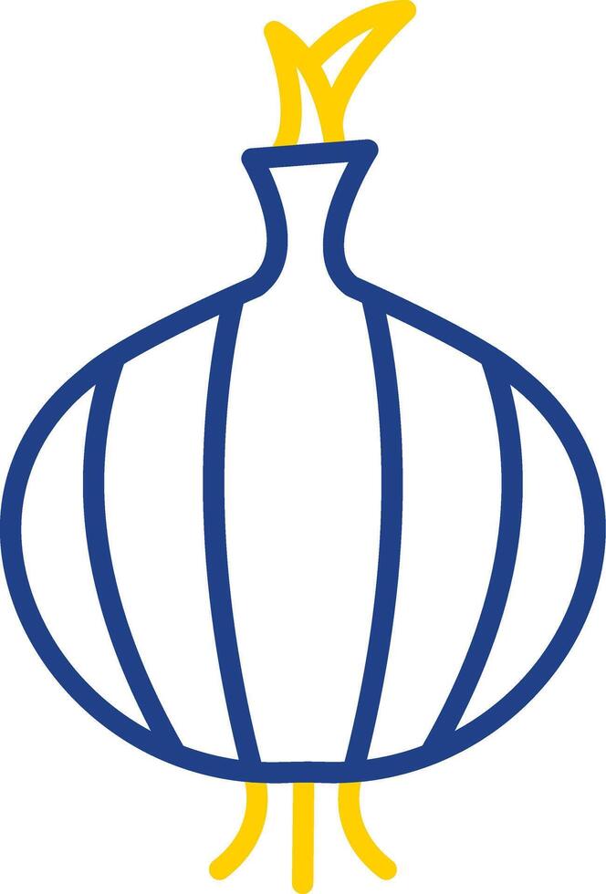 Onion Line Two Colour Icon Design vector