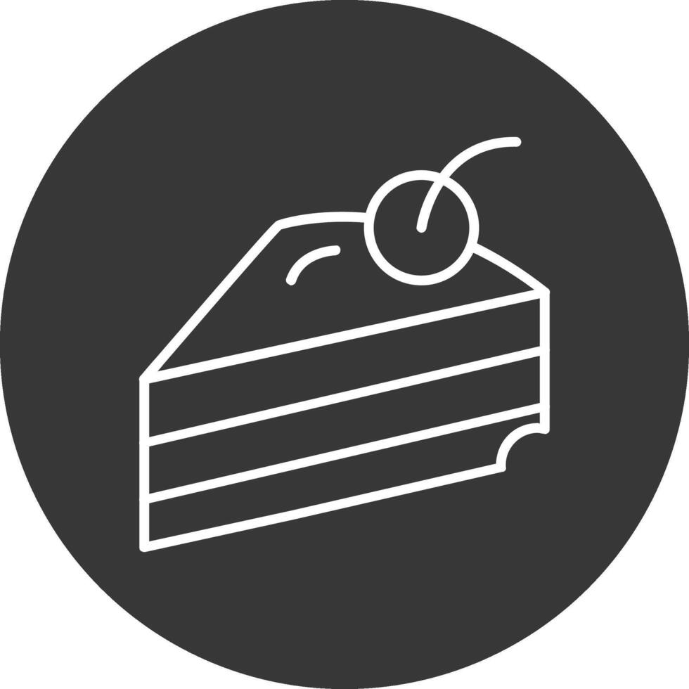 Pastelería línea invertido icono diseño vector