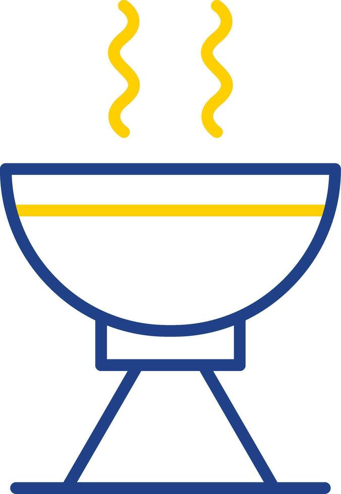 Grill Line Two Colour Icon Design vector