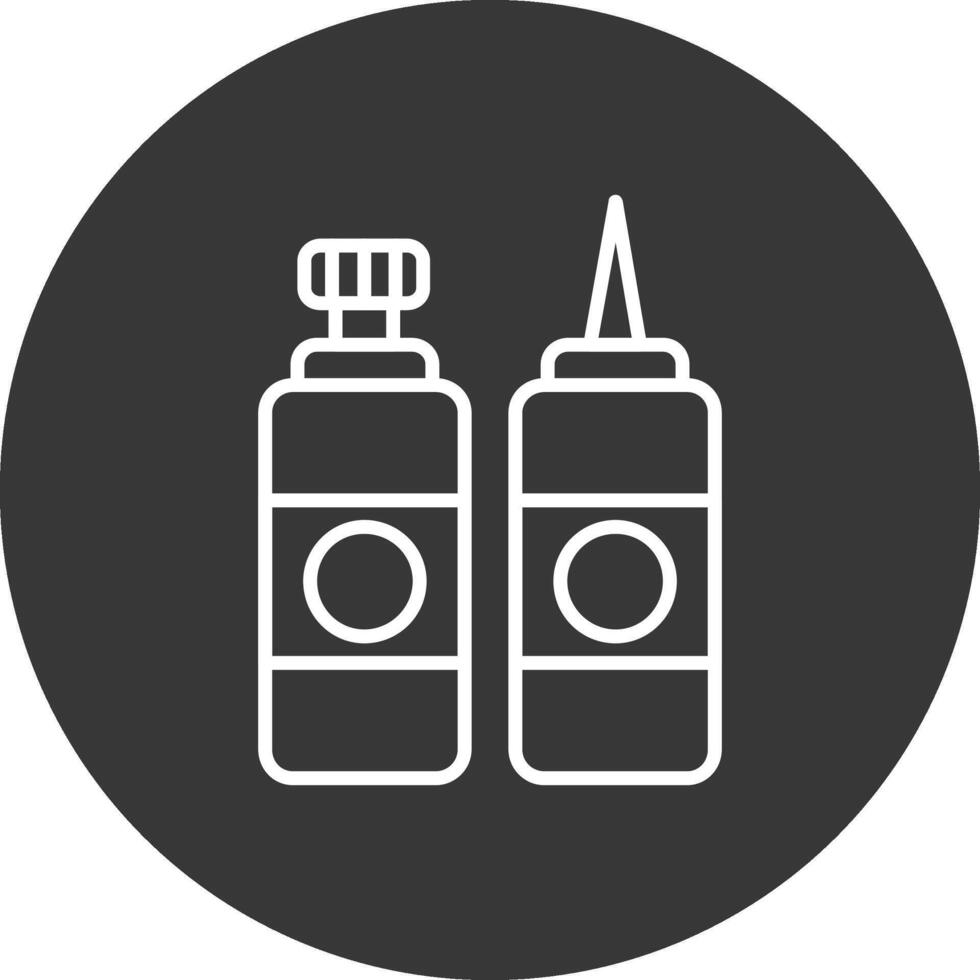 Sauces Line Inverted Icon Design vector