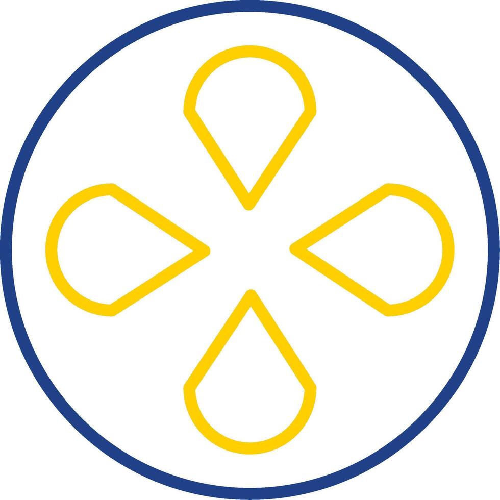 Grapefruit Line Two Colour Icon Design vector