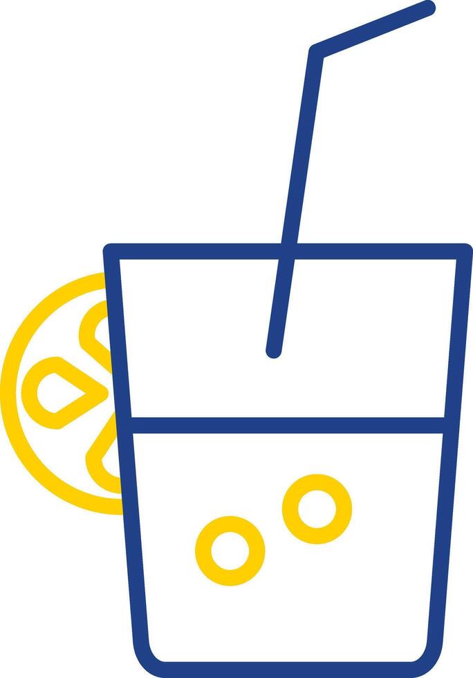 Fresh Juice Line Two Colour Icon Design vector