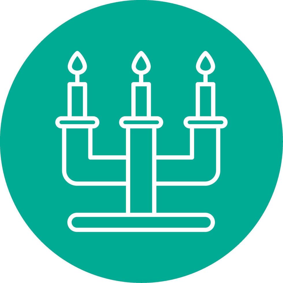 Candelabra Multi Color Circle Icon vector