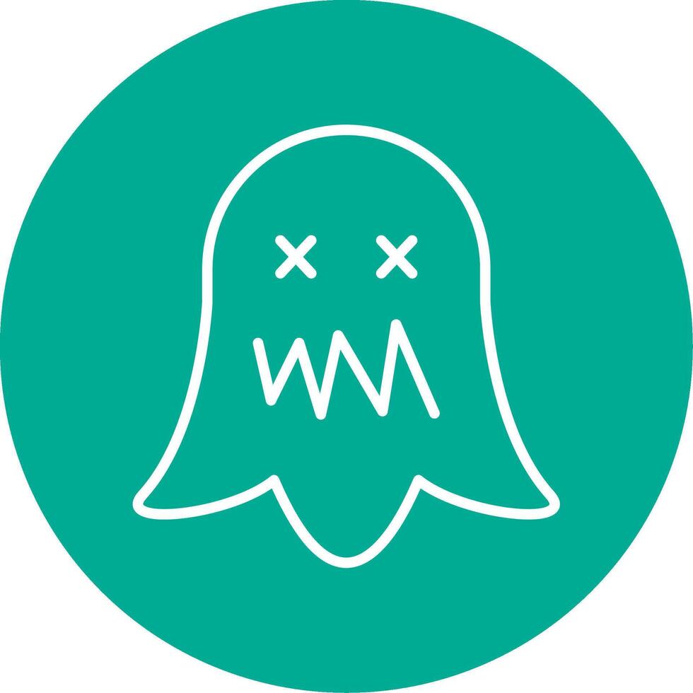 Ghost Multi Color Circle Icon vector