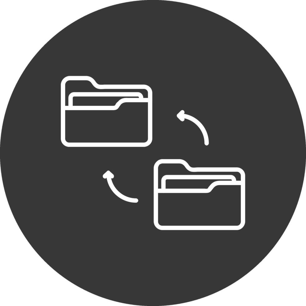 Folder Line Inverted Icon Design vector
