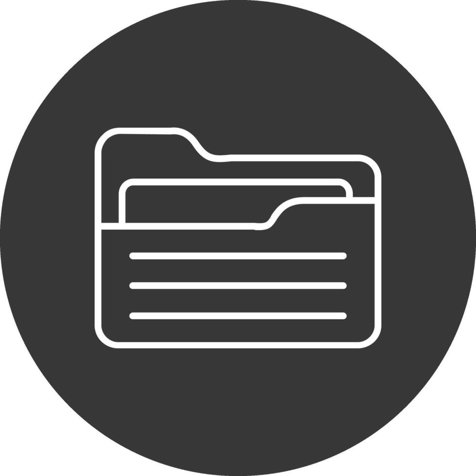 Folder Line Inverted Icon Design vector