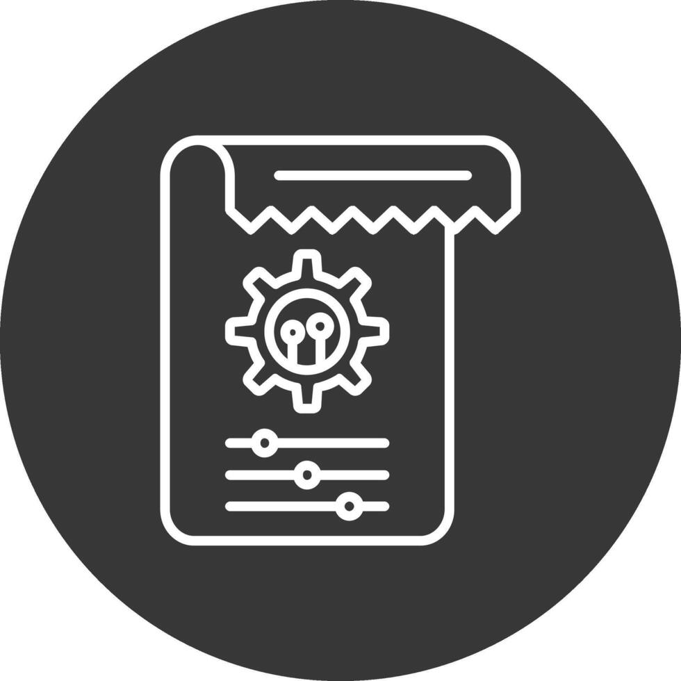 Tasks Line Inverted Icon Design vector