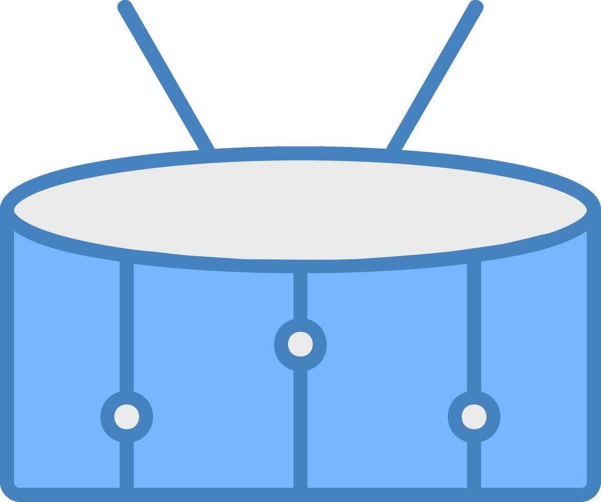 Snare Line Filled Blue Icon vector