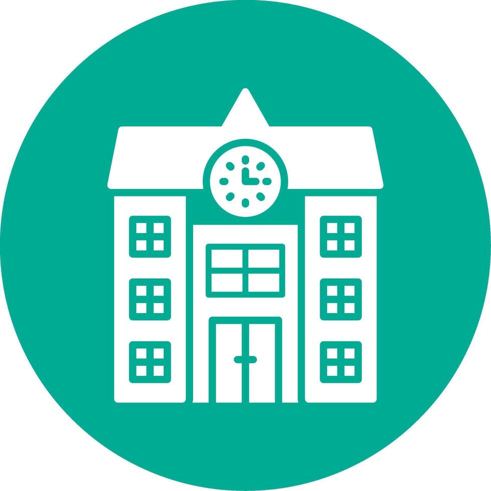 Univeristy Multi Color Circle Icon vector