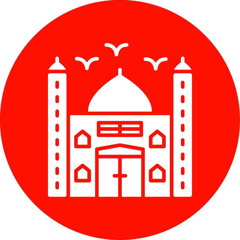 Mosque Multi Color Circle Icon vector