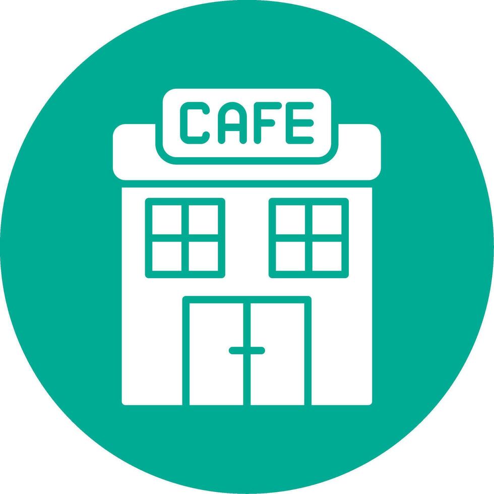 Cafe Multi Color Circle Icon vector