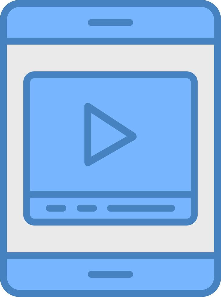 Line Filled Blue Icon vector