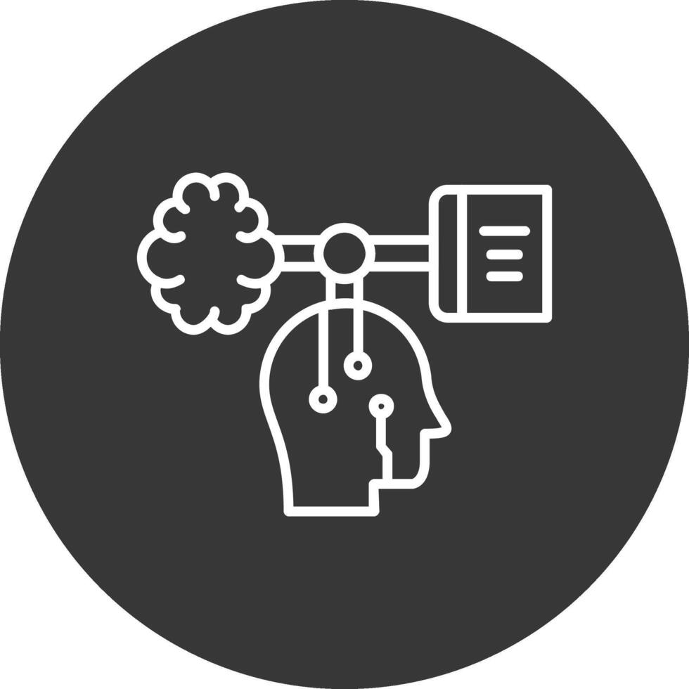 Android Line Inverted Icon Design vector