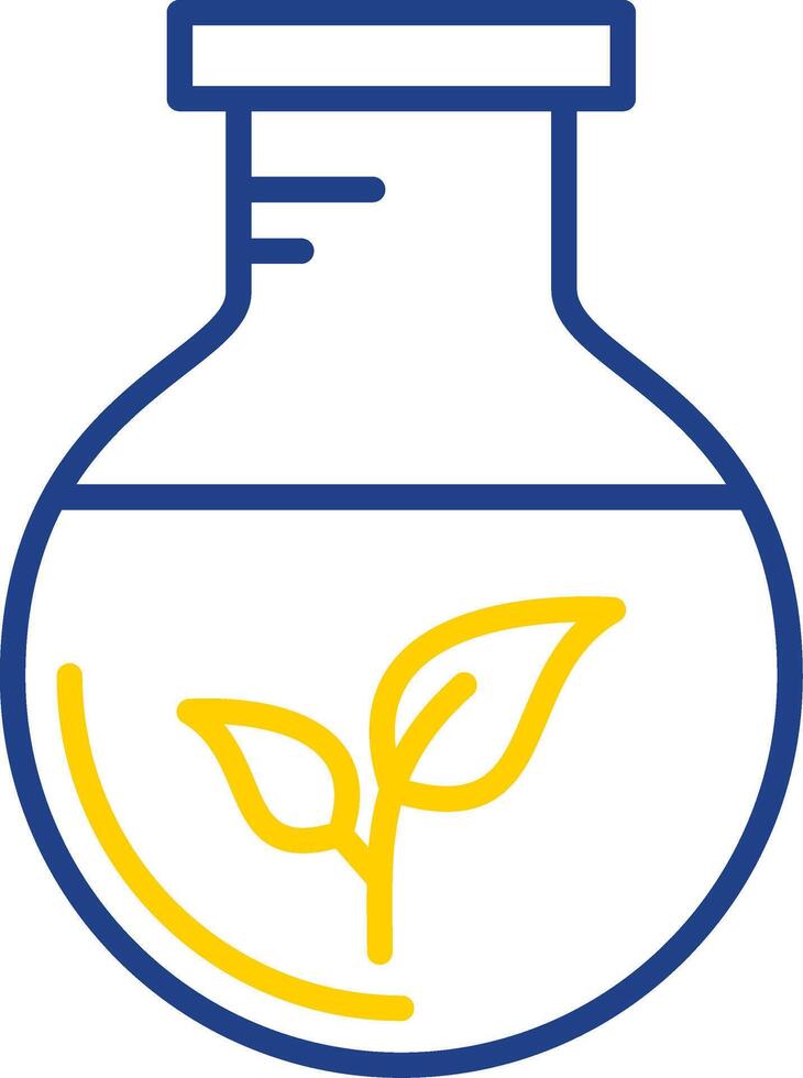 Green Chemistry Line Two Colour Icon Design vector