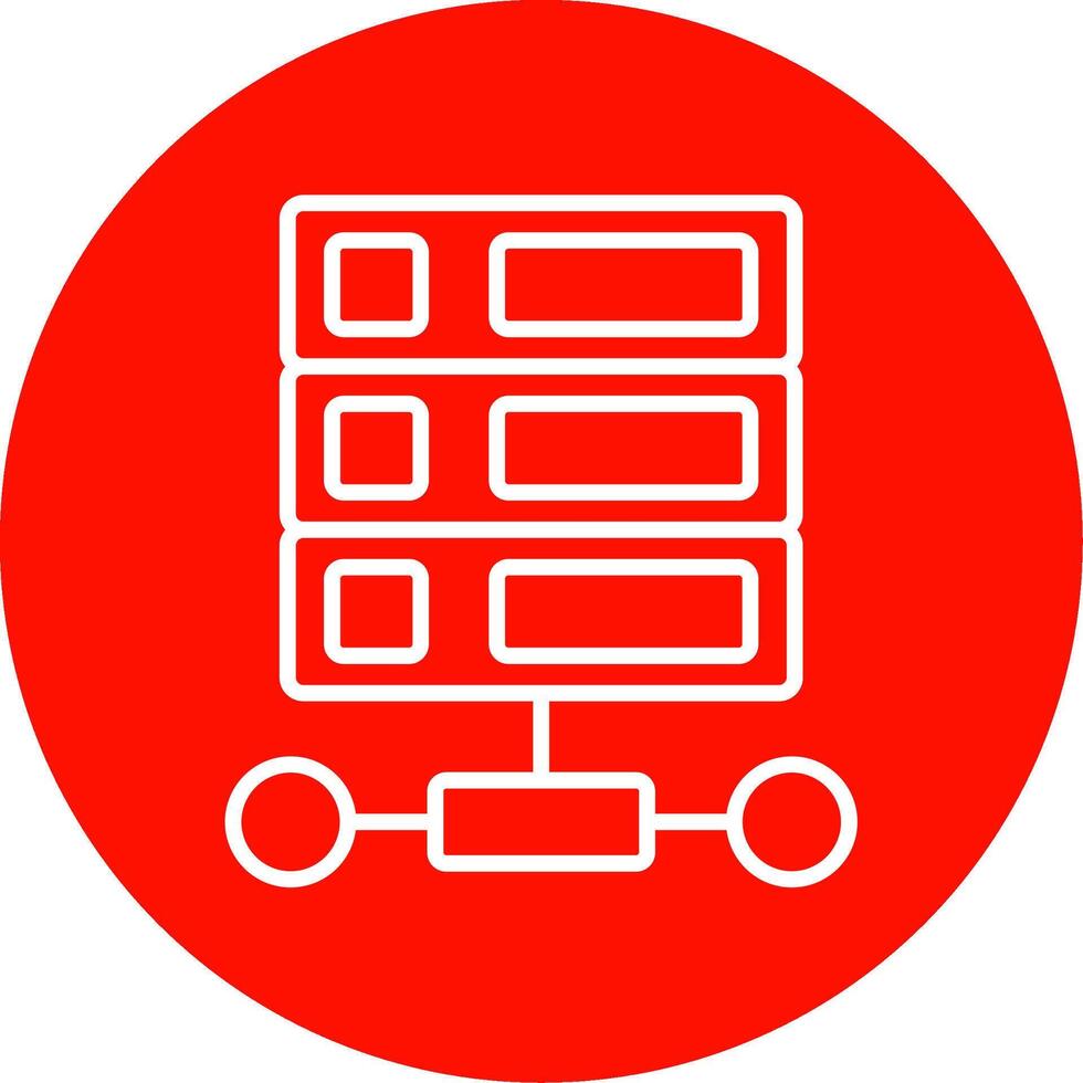 Database Multi Color Circle Icon vector