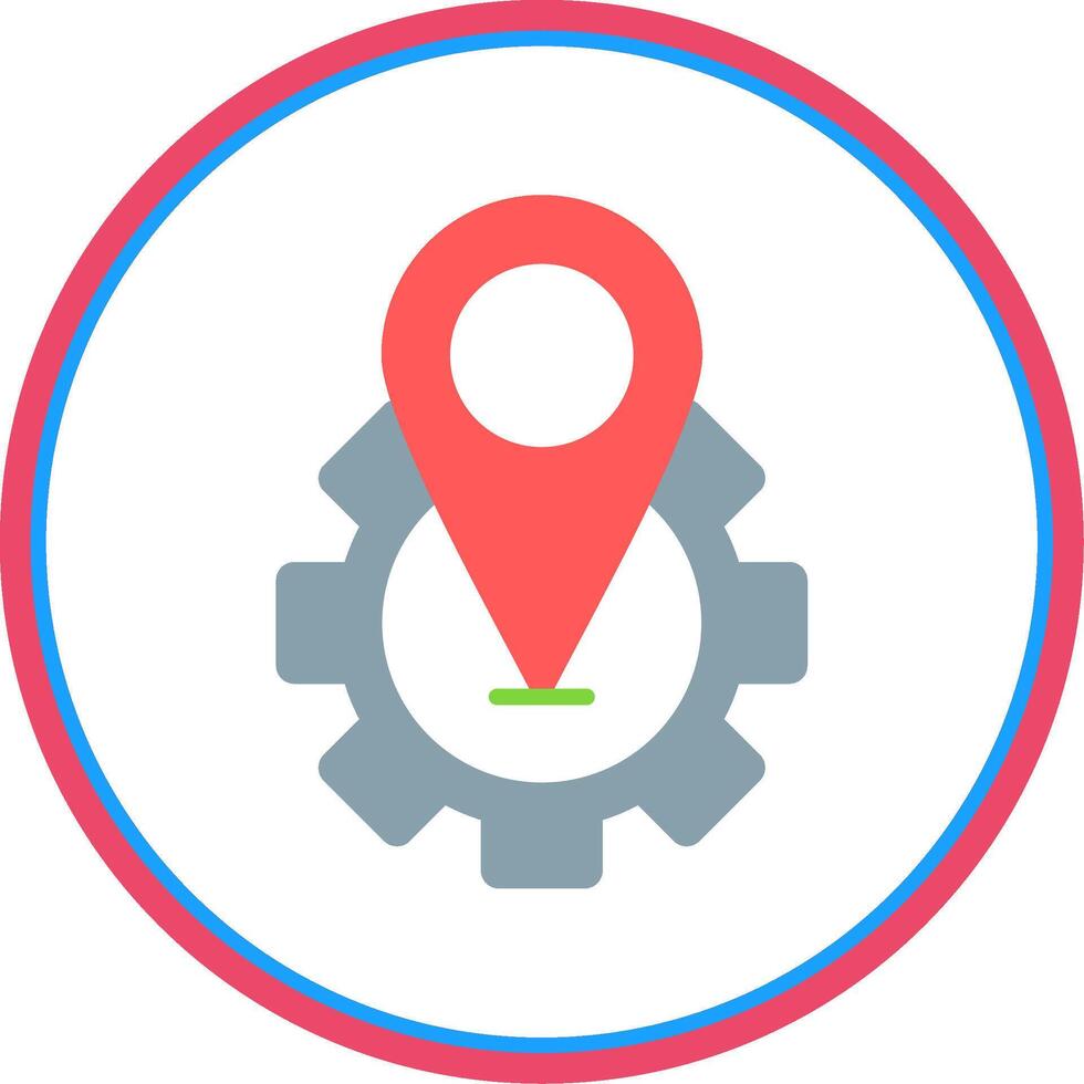 Location Flat Circle Icon vector