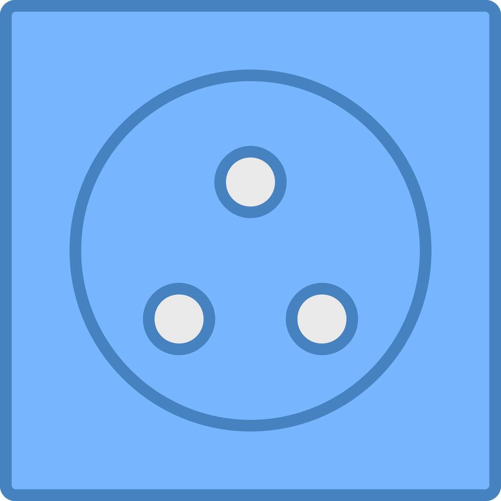 Wall Plug Line Filled Blue Icon vector